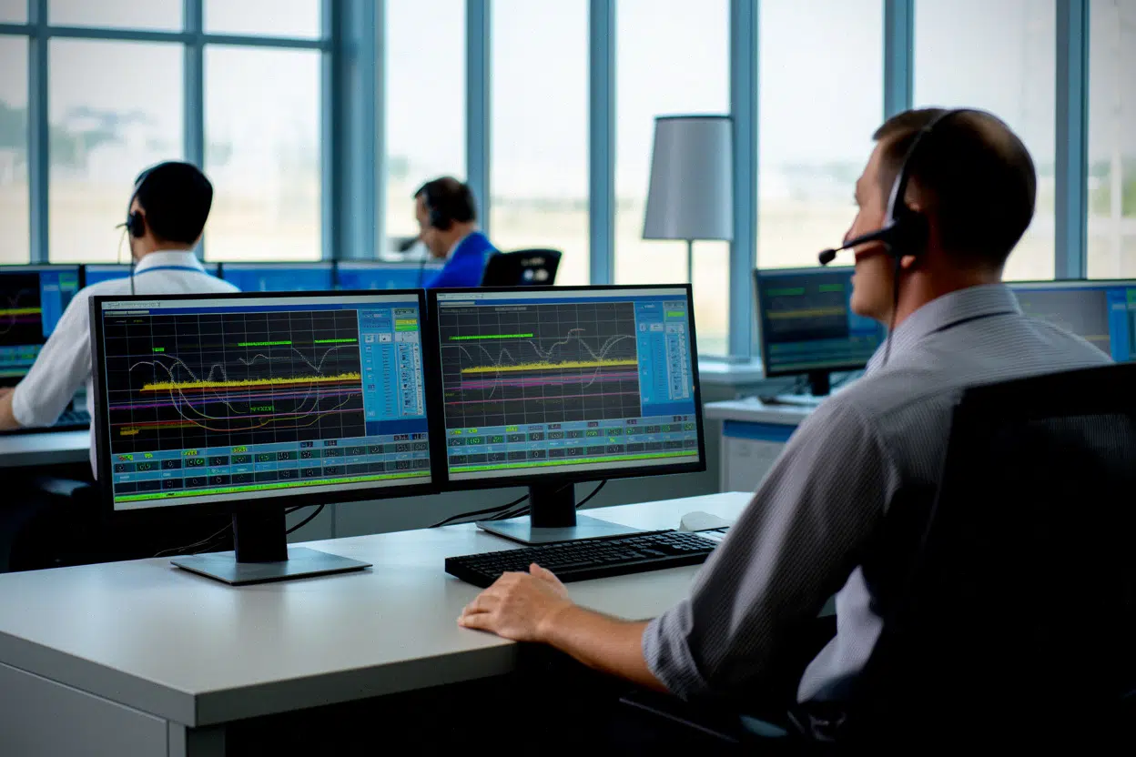 Salle de contrôle électrique mobilisée pendant une vague de chaleur